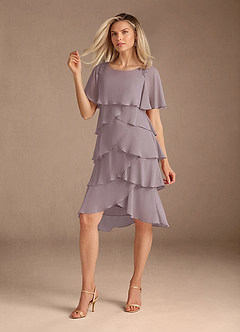 Azazie Rita Mother of the Bride Dresses Dusk A-Line Scoop Beaded Chiffon Dress image5