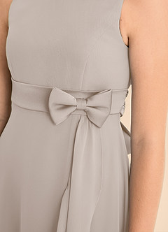 Azazie Lilenne Junior Frost A-Line Bow Chiffon Dress image6