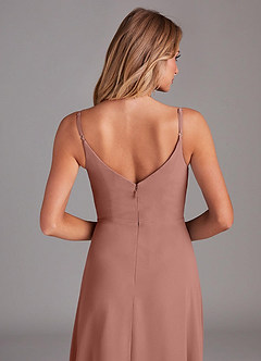 Azazie Daenerys Bridesmaid Dresses Cedar Rose A-Line Cowl Chiffon Dress image7