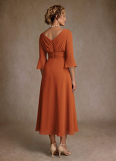 Azazie Aerynne Kleider für die Brautmutter A-Linie Plissee Chiffon Kleid Kanel image2