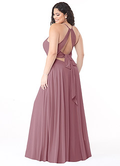 Azazie Evalleen Bridesmaid Dresses Vintage Mauve A-Line Pleated Chiffon Dress image8
