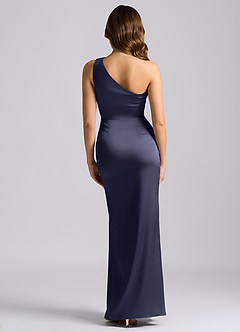 Azazie Akilah Brudtärnklänningar Klänning av Sjöjungfru i Stretch Satin One-shoulder Stormig image2