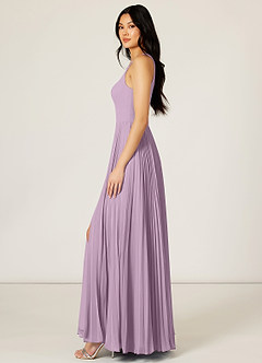 Azazie Lindsey Bridesmaid Dresses A-Line Pleated Chiffon Floor-Length Dress image3