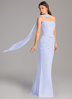 Azazie Sorrel Bridesmaid Dresses Lavender Mermaid Corset Chiffon Dress image3