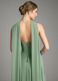 Azazie Ayla Abiti da Damigella Abito A-Line in Chiffon Scollo a Cuore Matcha image10