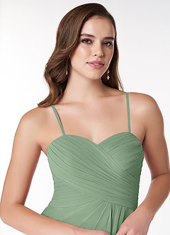 Azazie Arabella Allure At-home Try On Dresses Desert Rose A-Line Sweetheart Neckline Chiffon Convertible Dress image6