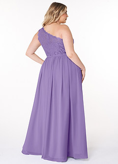 Azazie Demi Bridesmaid Dresses A-Line One Shoulder Chiffon Floor-Length Dress image14