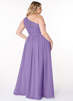 Azazie Demi Bridesmaid Dresses Tahiti A-Line One Shoulder Chiffon Dress image14