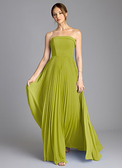 Azazie Mariana Suknie dla druhen Linia A Bez ramiączek Szyfon Do ziemi Sukienka image1