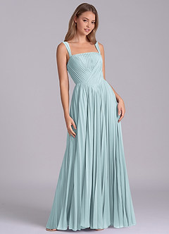 Azazie Mina Jurken voor bruidsmeisjes Jurk van Chiffon met A-Lijn Geplooid De Nevel image5