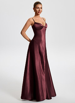 Noreen Cabernet A-Line Maxi Dress image4