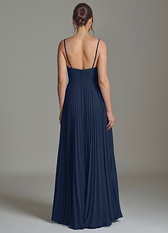 Azazie Catie Bridesmaid Dresses Dark Navy A-Line Sweetheart Neckline Chiffon Dress image6