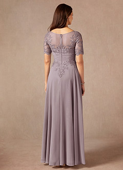 Azazie Raissa Abiti per la Madre della Sposa Abito A-Line in Chiffon Pizzo Dusk image2