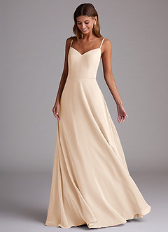 Azazie Marley Bridesmaid Dresses White Alabaster A-Line Off the Shoulder Chiffon Convertible Dress image5