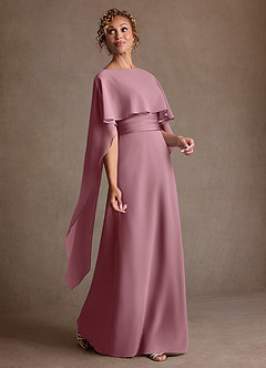 Azazie Marilla Mother of the Bride Dresses Vintage Mauve A-Line Pleated Chiffon Dress image2