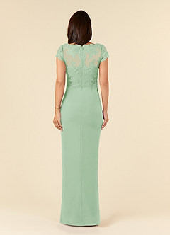 Azazie Carmen vestidos de madre de la novia Vestido de Salvia Polvorienta de Encaje de Recto image4