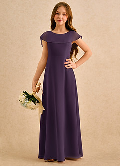 Azazie Kittie Girls Formal Flower Girl Klänningar Klänning A-Line i Chiffong image5