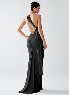 Lydia Black Stretch Knit Maxi Dress image6