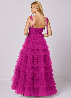 Barbie ♥ Azazie Bridesmaid Dresses Fuchsia A-Line Sweetheart Neckline Tulle Dress image5