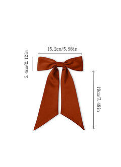 front Matching Color Stretch Satin Bow Hair Clip
