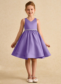 Azazie Julietta Flower Girl Dresses Tahiti Ball-Gown Convertible Tulle Dress image9