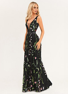 Forever Lovable Black Floral Embroidered Maxi Dress image5