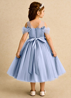 Azazie Juni Robe Demoiselle D'honneur Fillette Robe Princesse en Tulle Plissée Eis image2