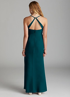 Azazie Becca Junior Champagne Mermaid Chiffon Dress image4