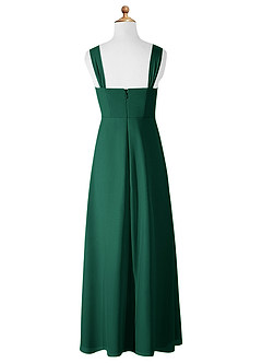 Azazie Denice Junior Emerald A-Line Chiffon Dress image9
