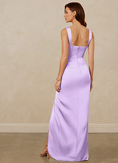 Christian Siriano Bridal for Azazie 1017 Bridesmaid Dresses Lilac Sheath Sweetheart Neckline Stretch Satin Dress image5