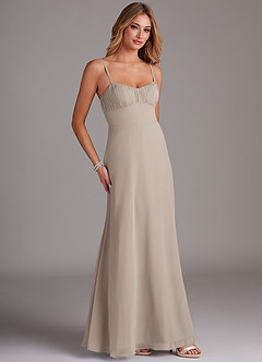 Azazie Breonna Bridesmaid Dresses Frost A-Line Sweetheart Neckline Chiffon Dress image4