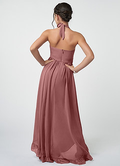 Azazie Hermione Junior Desert Rose A-Line Chiffon Dress image3