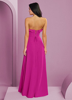 Barbie ♥ Azazie Bridesmaid Dresses Fuchsia A-Line Sweetheart Neckline Chiffon Dress image2