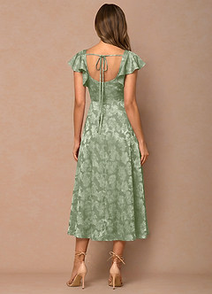 Talia Light Green Midi Dress image2