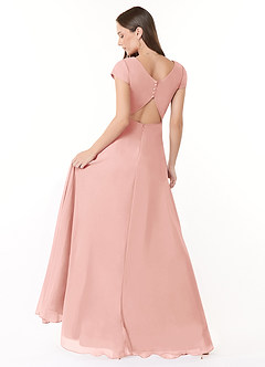 Azazie Hainsly Final Sale Rosette A-Line Sweetheart Neckline Chiffon Dress image4