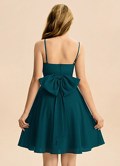 Azazie Bear Junior Pine A-Line Pleated Chiffon Dress image2