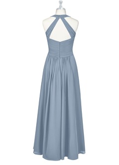 Azazie Claudia At-home Try On Dresses Dusty Rose A-Line Sweetheart Neckline Chiffon Dress image8