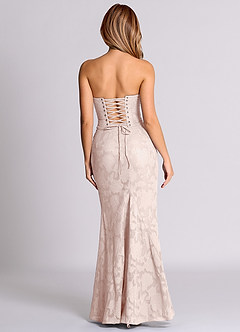 Azazie Sorrel Jurken voor bruidsmeisjes Converteerbaar Jurk van Bloemen Burn-out met Zeemeermin Korset Blozend Roze image2