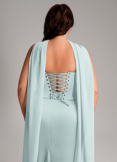 Azazie Sorrel Bridesmaid Dresses Mist Mermaid Strapless Stretch Satin Convertible Dress image14