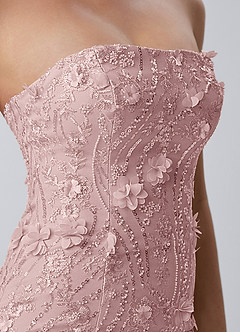 Genevrielle Rosa 3D-Blumen-Paillettenstickerei-Perlen-Mesh-Minikleid image6