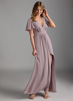 Azazie Zaniah Bridesmaid Dresses Dusk A-Line Chiffon Dress image6