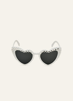 front Gafas de sol Pearl Heart listas para la foto