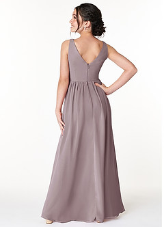 Azazie Sawyer Junior Dusk A-Line Pleated Chiffon Dress image2