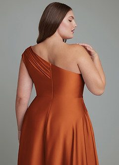 Azazie Melanie Brautjungfernkleider A-Linie Schulterfrei Stretch-Satin Kleid Kanel image13