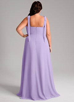 Azazie Debra Bridesmaid Dresses Lilac A-Line with Pockets Chiffon Convertible Dress image9