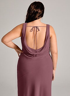 Azazie Rylina Bridesmaid Dresses Sangria Mermaid Pleated Chiffon Dress image12