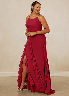 Christian Siriano Bridal for Azazie 1006 Bridesmaid Dresses Scarlet Mermaid Ruched Chiffon Dress image11