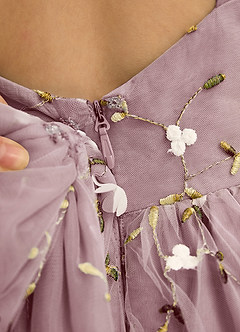 Azazie Bean Flower Girl Klänningar Klänning Balklänning i Tyll Ärmlös image6