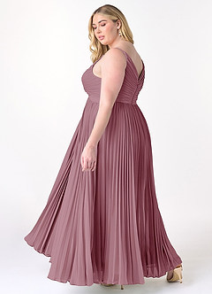 Azazie Raychelle Bridesmaid Dresses Vintage Mauve A-Line V-Neck Chiffon Dress image10
