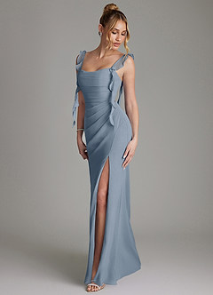 Azazie Jessamine Bridesmaid Dresses Twilight Mermaid Corset Chiffon Dress image6